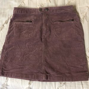 purple mini skirt